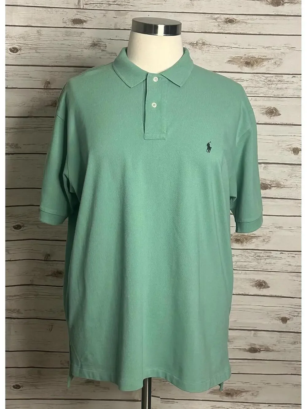 Polo Ralph Lauren mint green cotton short sleeve polo shirt XXL Y2K preppy golf